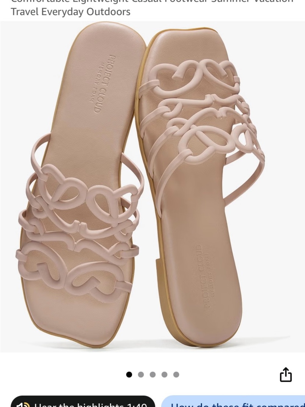 Taupe size 6.5 Project Cloud sandals. Brand new ordered wrong color.